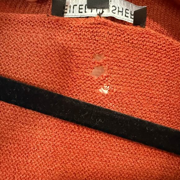 Eileen Fisher Women's Cardigan Open Front Sweater Burnt Orange 100% Wool Plus 2X - Picture 3 of 8